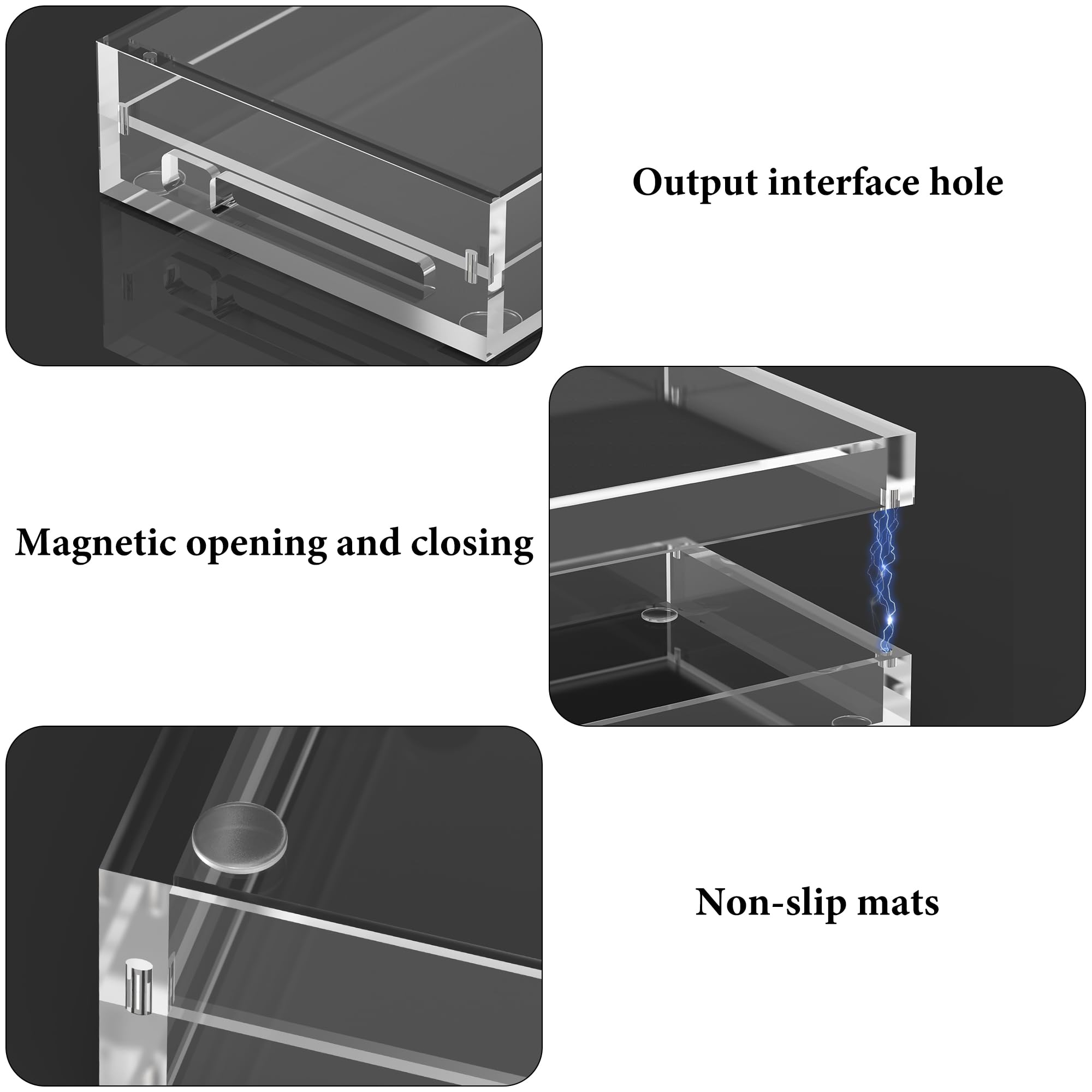 Geekria Synthesizer Clear Acrylic Case Protector, Magnetic Closing Dust Cover - Image 2