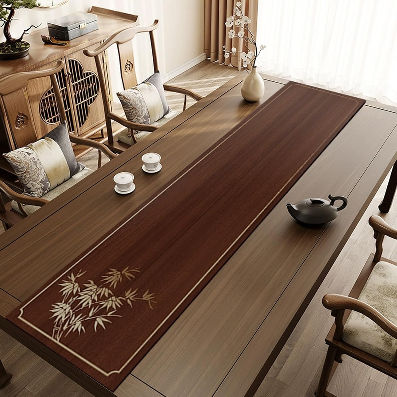 Home Room Computer Table Runner, Leather Dining Table Runners, Modern Farmhouse Table Runners for Festivals, for All Seasons, for Parties, Celebrations, Gatherings Tabletop Decor.