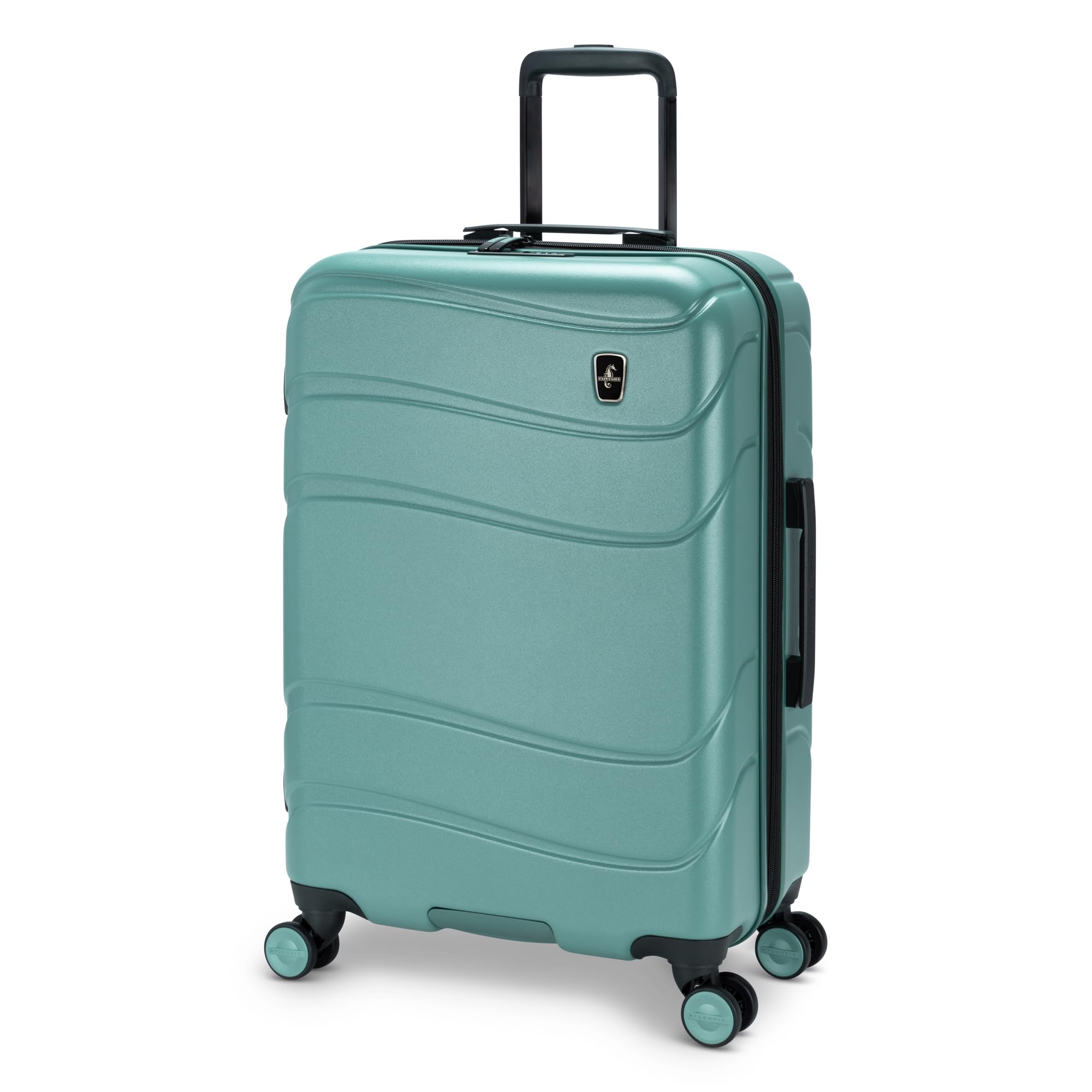 Atlantic Transmarine Hardside Medium Luggage – Superior Polycarbonate Construction with 8 Spinner Wheels and Retractable Handle, Integrated TSA Lock, Expandable 2" – Stormy Sea image 3