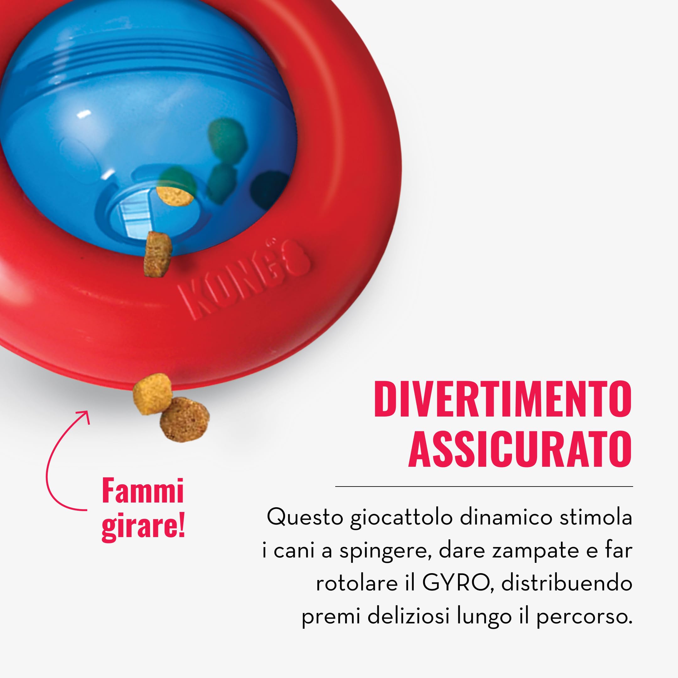 Kong - Gyro - Giocattolo interattivo per Cani di Taglia Grande