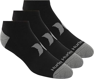 Amazon.com: Hurley Pack de 3 calcetines de corte bajo para hombre : Ropa,  Zapatos y Joyería