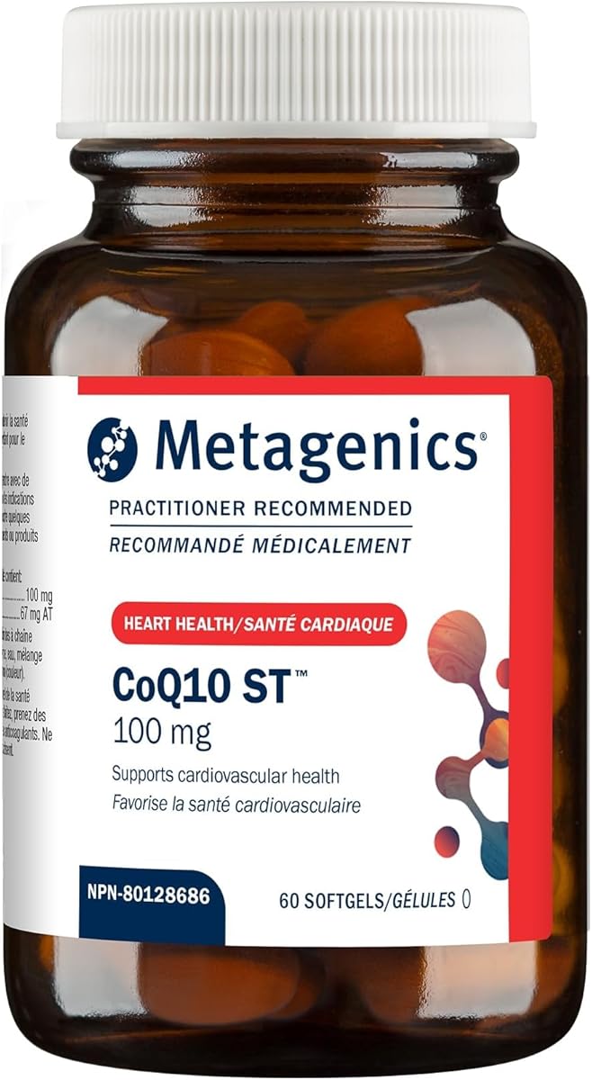 Metagenics Metagenics CoQ10 ST-100 mg Coenzyme Q10 Supplement - Antioxidant as Ubiquinone - for Energy Production & Heart Function* - Non-GMO & Gluten-Free - 60 Softgels