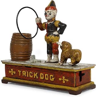Antique/Vintage Style Cast Iron Mechanical Trick Dog Money Bank