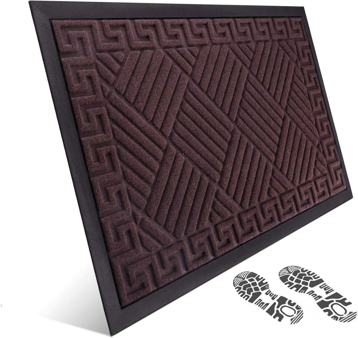 comfoyar Durable Front Door Mats, Heavy Duty Waterproof Patio Guard Doormat, Non Slip Backing