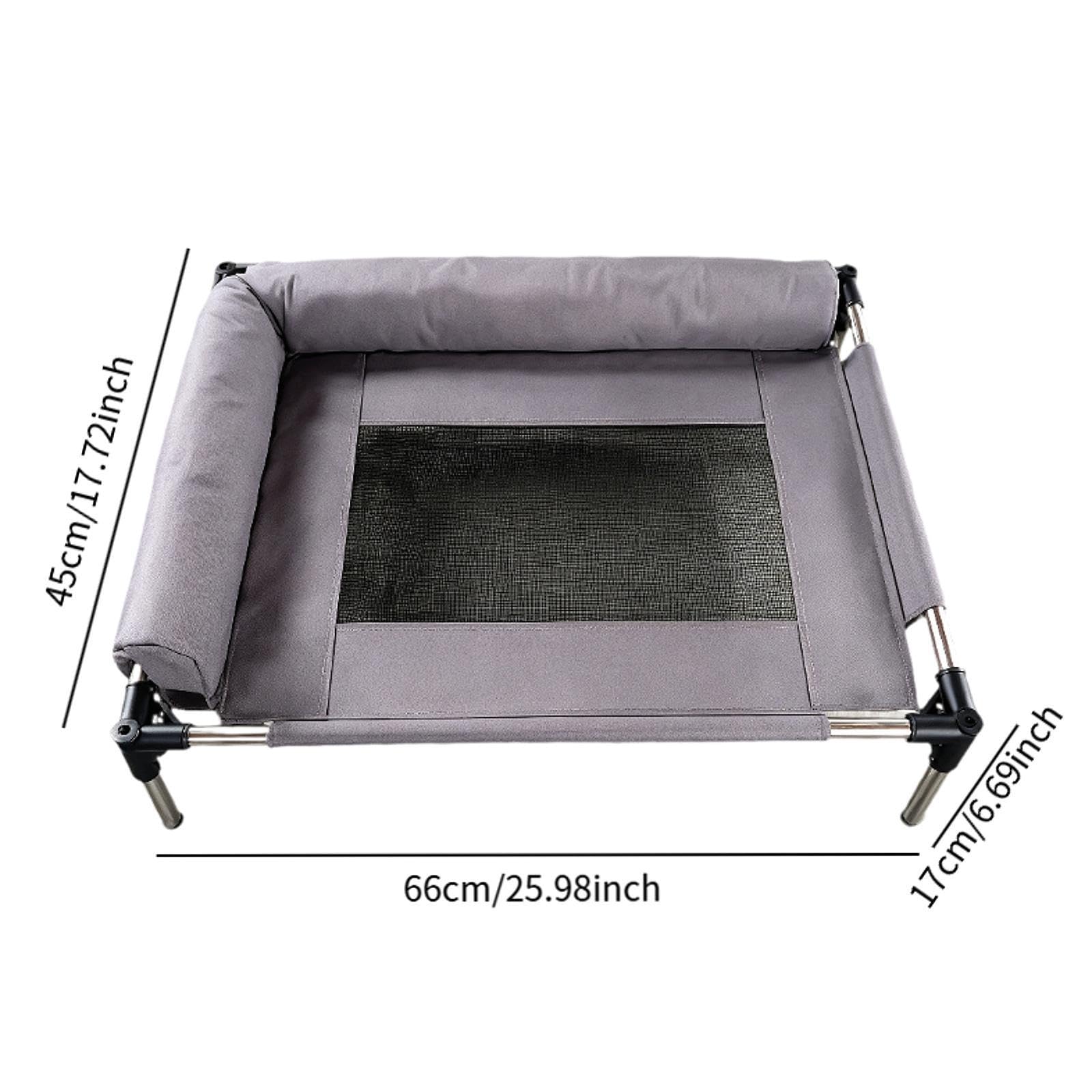 Cama Elevada para Perros con Tejido Resistente Base Antideslizante Hamaca Ventilada Y Cojín Lavable Adecuada para Gatos Y Perros en El Hogar Exteriore