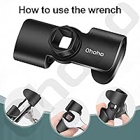 Vista 6 de Ohoho Paquete de 2 adaptadores universales de extensión de llave para barras disyuntoras de 1/2 pulgada/0.827 in, extensor de llave 49403 para barra