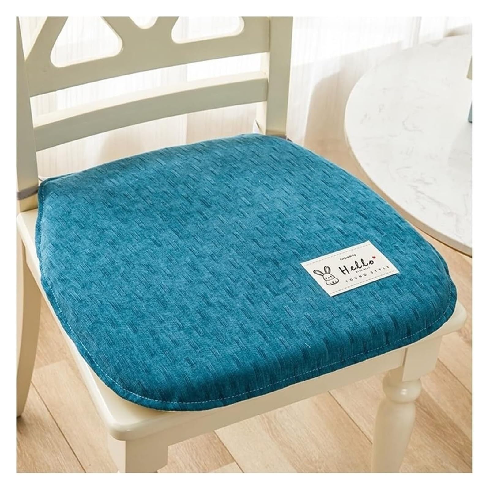 uyeoco Chair Cushion with Ties for Dining Chairs 45x43x4.5/38X36x4cm Non Slip Kitchen Dining Chair Pad and Seat Cushion with Machine Washable (Color : A2, Size : 45X43cm/4pcs)