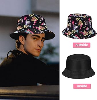 Cappello Pescatore Unisex In Cotone - Bucket Hat Reversibile Pieghevole Per Sole E Spiaggia - Foto 12