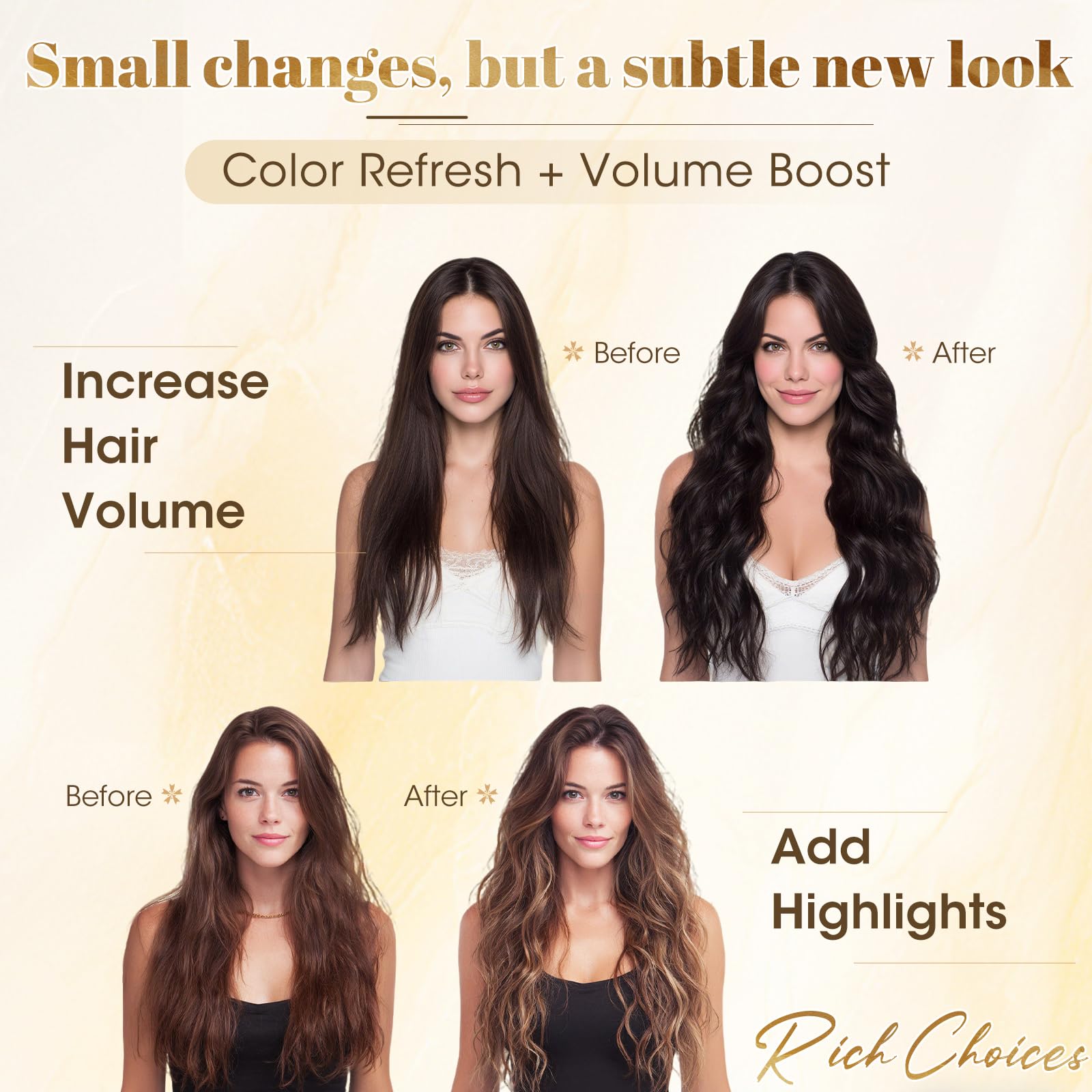 Rich Choices Clip in Extensions Echthaar Blond 40cm 6 Stück Nahtlose Haarverlängerung Echthaar Clip in Extensions mit Natürlich Glatt Remy Hair 40g #27 Blond