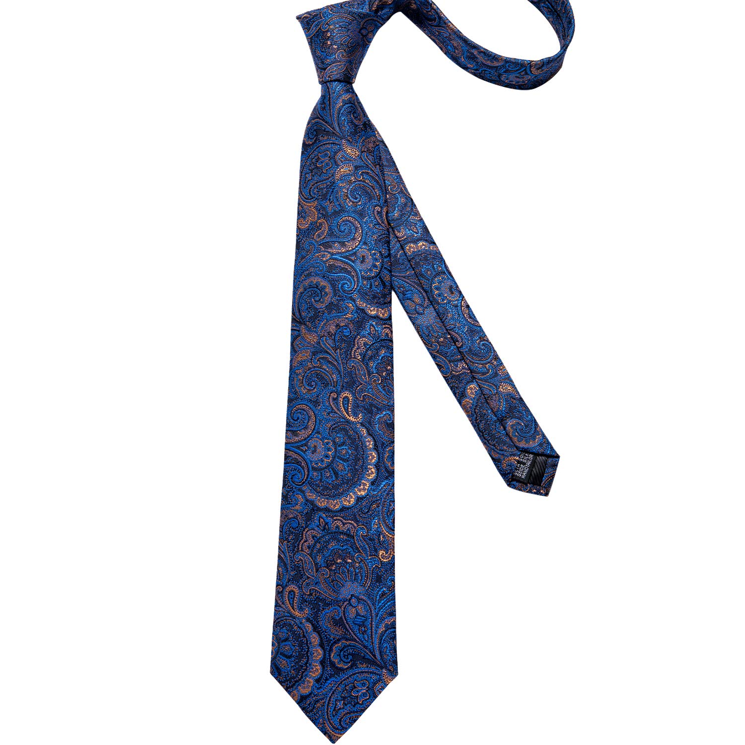 DiBanGu Corbata de cachemira para hombre, corbata formal de seda y pañuelo de bolsillo, gemelos para boda, fiesta de graduación