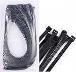 Black Zip Ties Heavy Duty 20 Inch (100 Pack), 200 LBS Tensile Strength Plastic Wire Ties, Extra Long Tie Wraps Large Cable Ties, Indoor and Outdoor Use Zipties by FacywaT