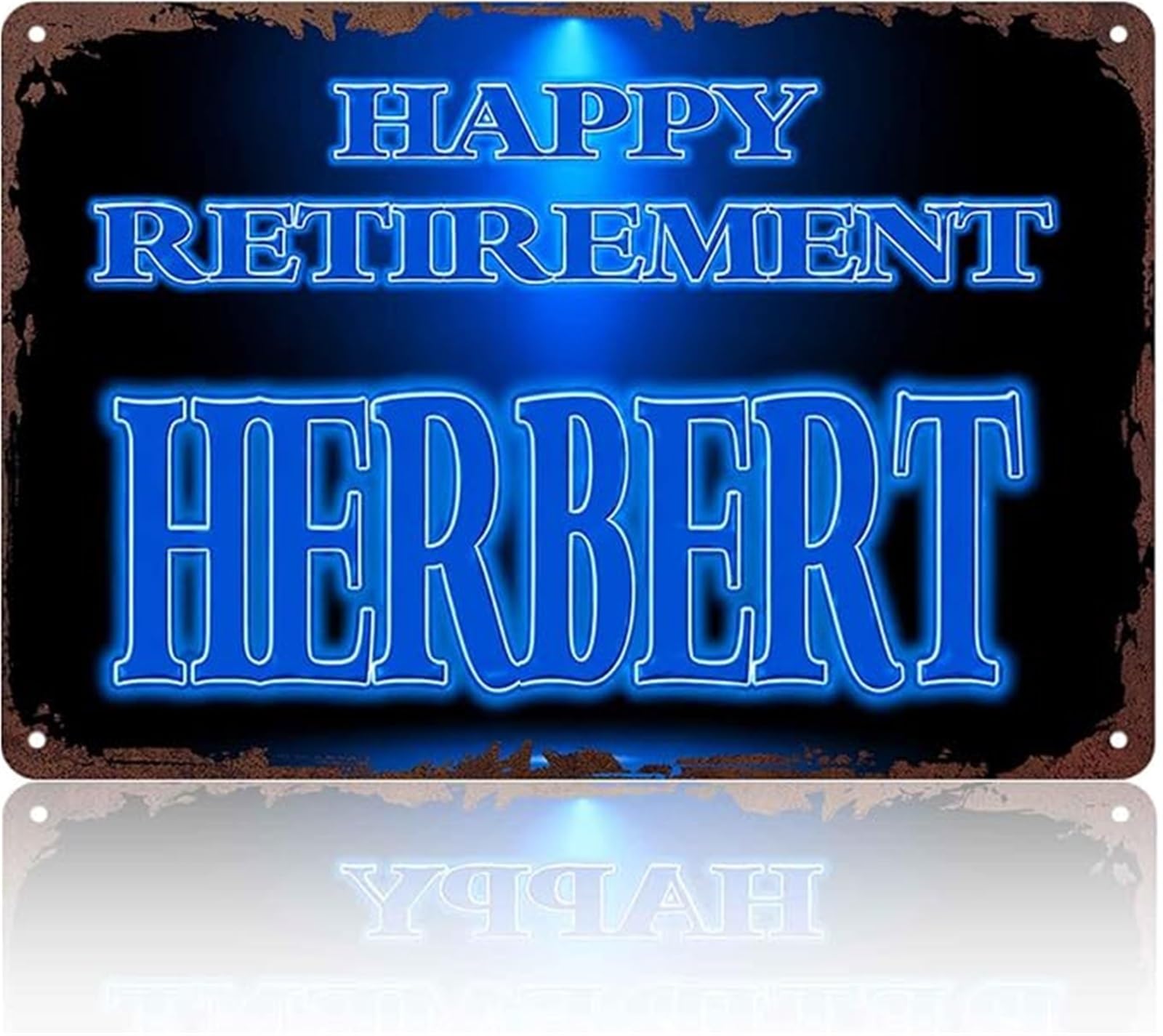 BYLSAGWHT Happy Retirement Tin Sign Humorous Retirement Decor For Living Room Bedroom Office Bar Cafe Restaurant Garage 8 X 12 in