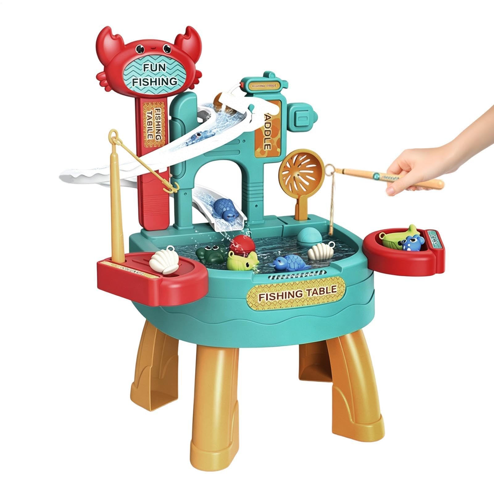 Tavolo Acqua Da Esterno Di Pesca Estivo | Di Pesca Per Bambini Per L'Età Prescolare Giardino Patio Spiaggia Campeggio Asilo Casa Bagno Sala Giochi Vacanze Compleanno