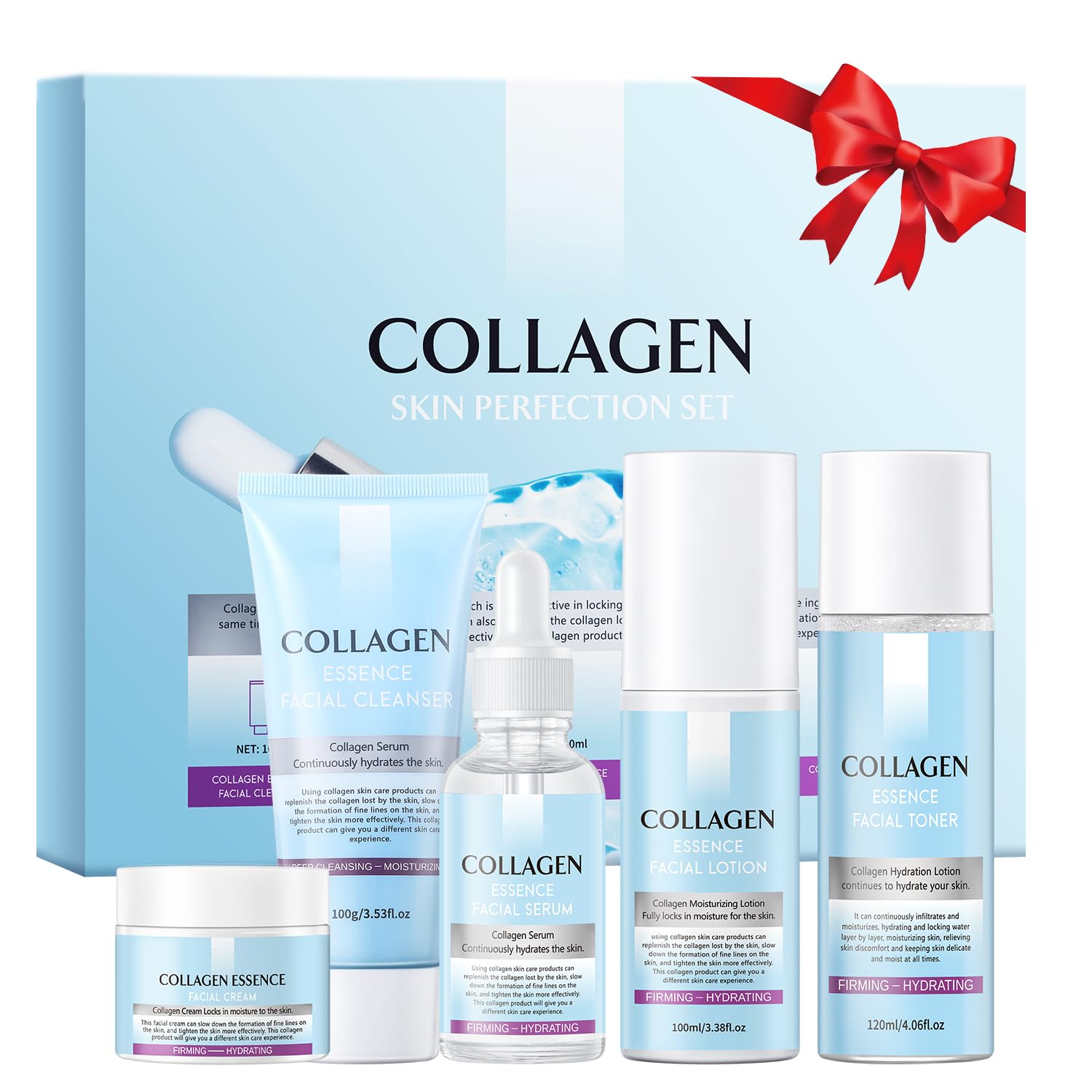 Skin Care Gift Set For Women, Valentine’s Day Gifts, Anti Aging Skin Care Set With Collagen, Best Daily Hydrating Skin Care Kit, Beauty Gift Set, Skin Care Routine Kit For Women, Facial Self Care Kit Skin Care Gift Set For Women, Valentine’s Day Gifts, Anti Aging Skin Care Set With Collagen, Best Daily Hydrating Skin Care Kit, Beauty Gift Set, Skin Care Routine Kit For Women, Facial Self Care Kit