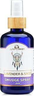 Sage Smudge Spray With Lavender For Cleansing and Clearing Energy (4 ounce) Liquid Blend Alternative To Sticks, Incense Or...