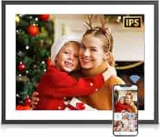 フォトフレーム Social Photo Frame Amazon.com: 17-inch Smart Photo Frame Dual-WiFi Digital