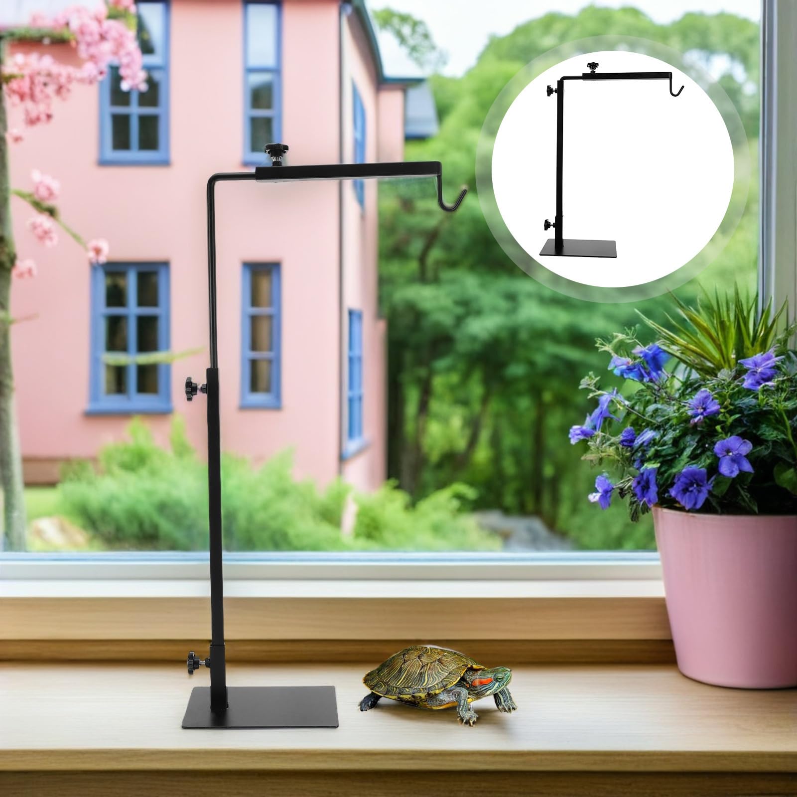 balacoo Lampada Dissipazione Regolabile in Metallo Supporto per Rettili Resistenza Alta Efficiente Riscaldamento Variabile per Terrari
