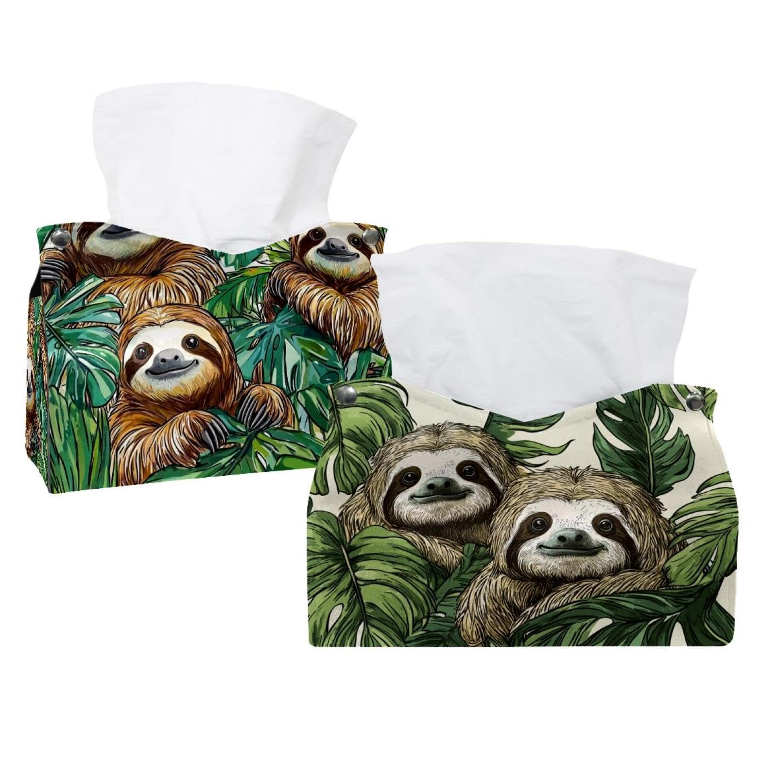 Boîte à mouchoirs paresseux tropical anti-gaspillage pour comptoir et table de chevet