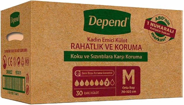 Depend Medical Absorbent Panties Women's Medium 30s