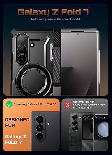 Miniatura 2 de SUPCASE Funda para Samsung Galaxy Z Fold 7 con soporte (agarre UB), [compatible con MagSafe] [Protector de pantalla de vidrio templado integrado]