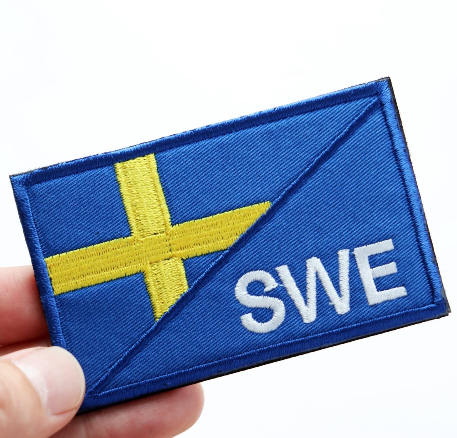 Amazon.co.jp: ワッペン スウェーデン 国旗 SWE マジックテープ