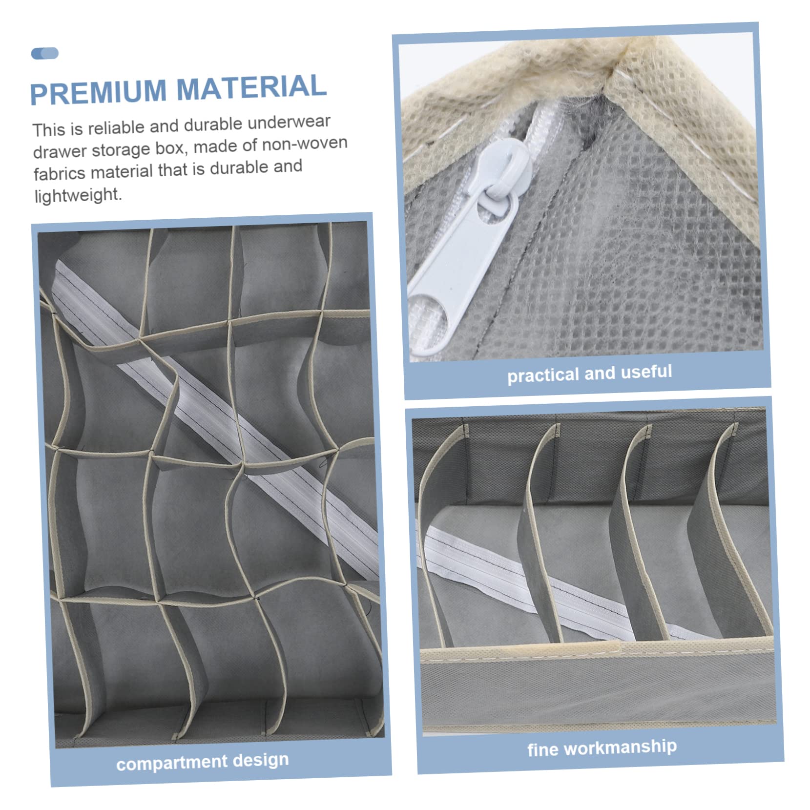 Divisor Organizador de Ropa Interior, Set de 4 Piezas de Tela