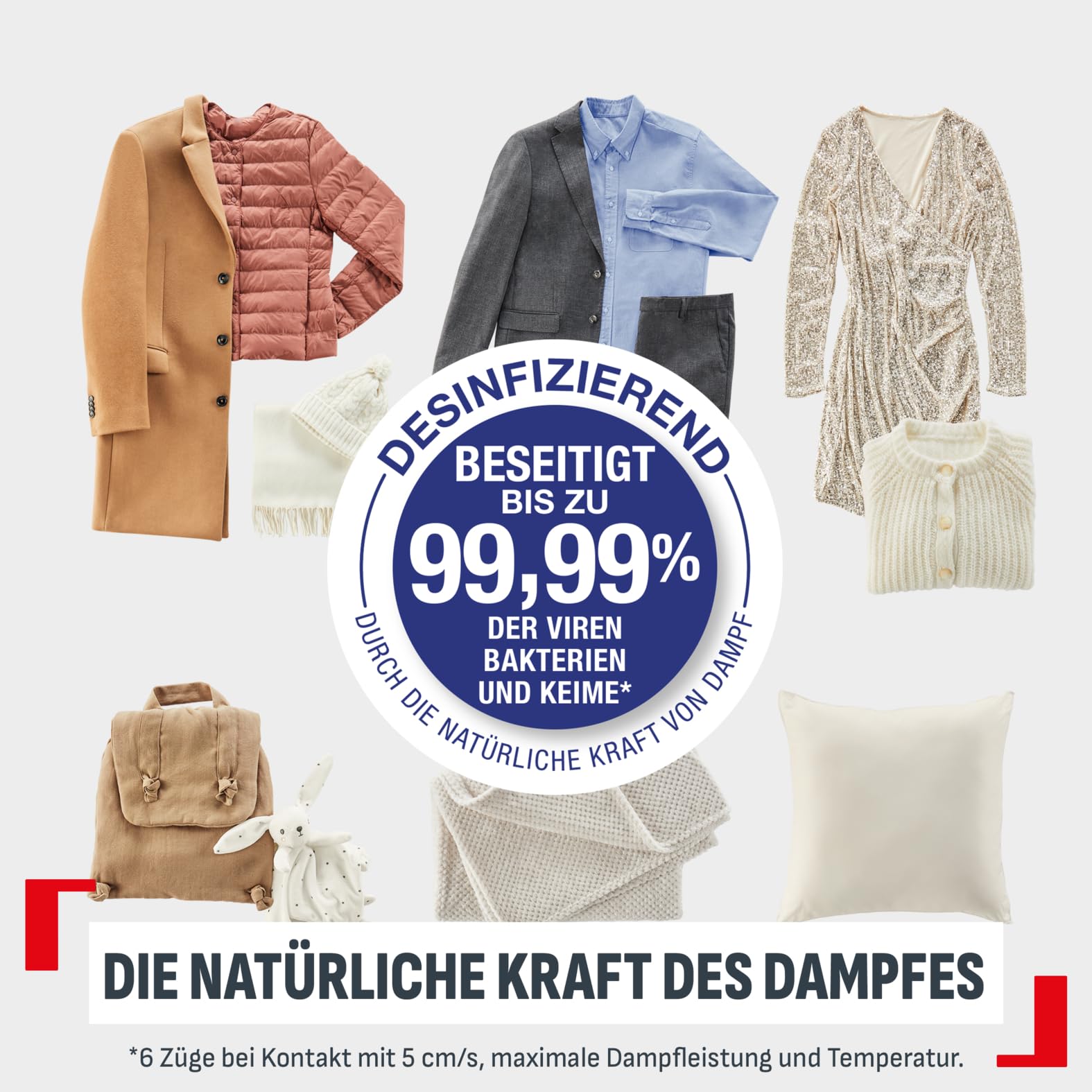Tefal Access Steam Pocket Dampfbürste, Ultrakompaktes Design, Abklappbarer Bügelkopf, In 15 Sekunden betriebsbereit, 1300 W, Kont. Dampfabgabe bis zu 20 g/Minute, Leicht, 120 ml-Wassertank DT3041E1