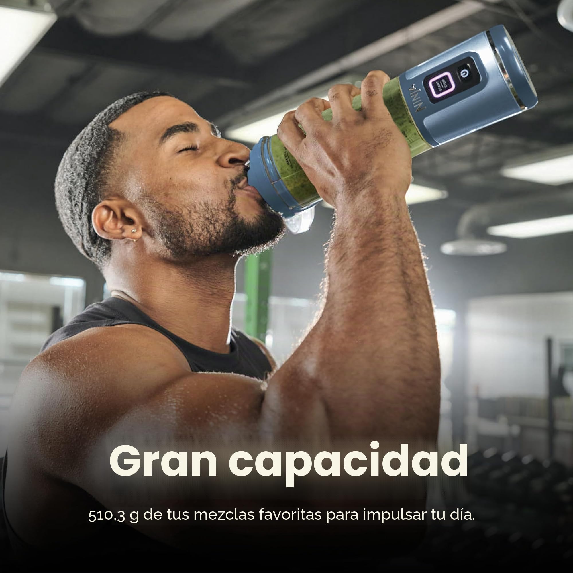Ninja Blast BC151PK - Batidora portátil, inalámbrica, recipiente de 18 onzas, licuadora personal para batidos y batidos, sin BPA, tapa a prueba de fugas y boquilla para sorber, recargable por USB-C