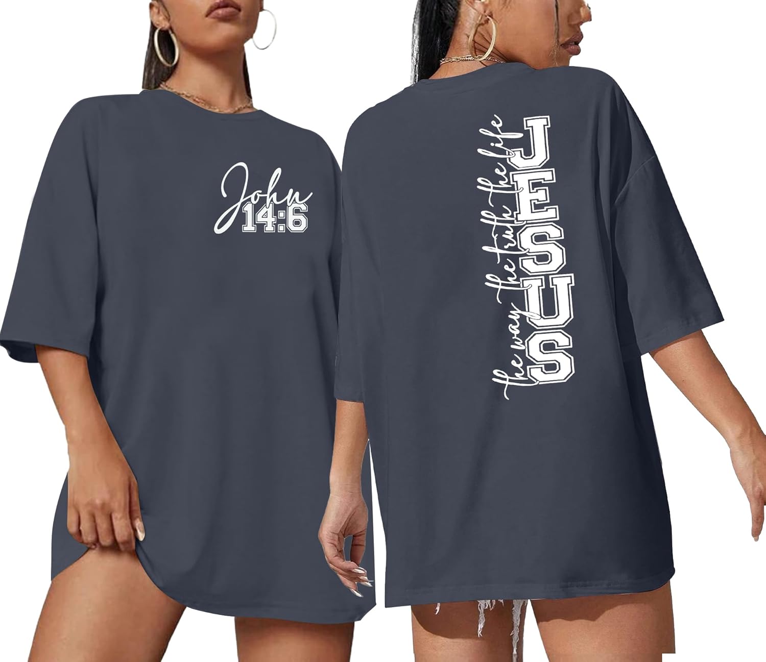 Christian Shirts Women Oversized: Jesus Shirt Bible Verse Graphic Tshirts Church Short Sleeve Tee Tops Brown
