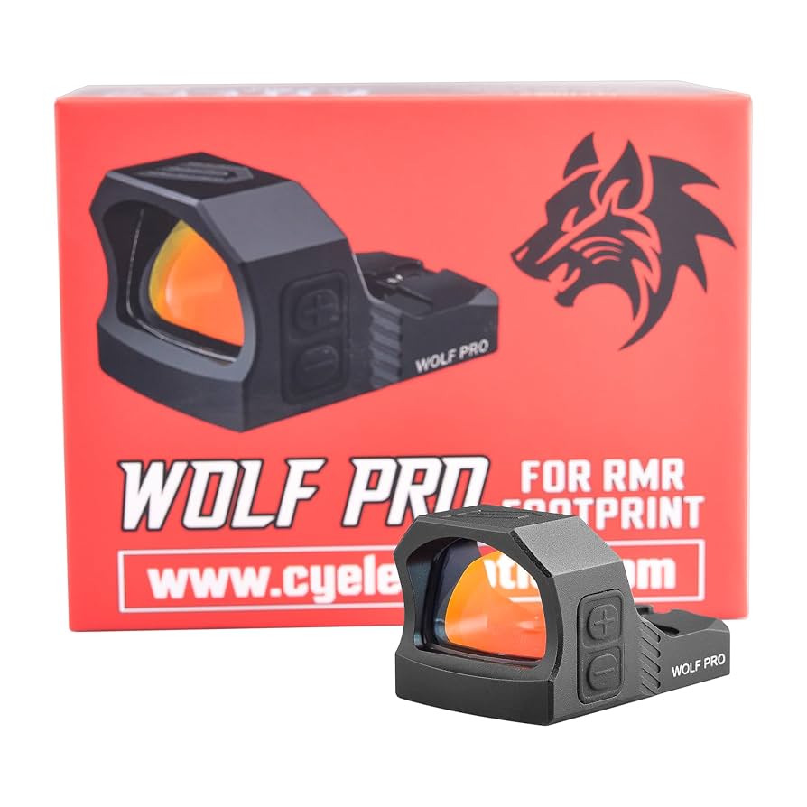 Cyelee Wolf PRO Shake Awake Micro Red Dot Sight, 3MOA Reflex