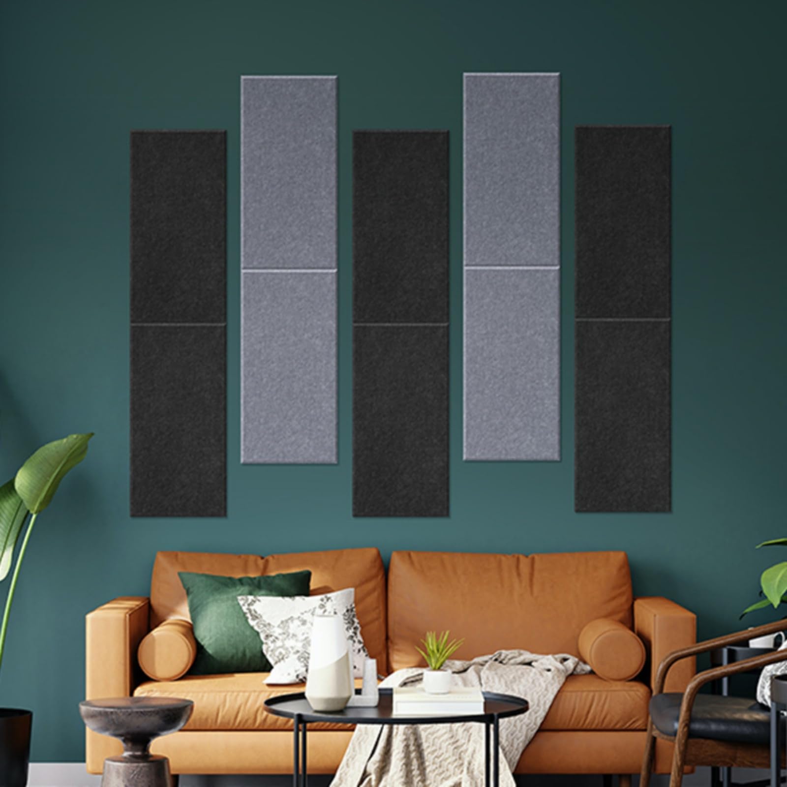 harayaa Pannello Fonoassorbente Parete Pannello Acustico Pannello Fonoisolante Pannello Decorativo in Fibra di Poliestere con Finitura Morbida in Feltro per , Bianco