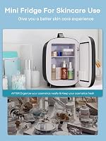 FOHERE Mini Hűtő 5L - Hordozható Hűtőszekrény 6 Dobozos Kapacitással, 12V/220V/USB Tápellátás, Csendes Működés Kozmetikumokhoz, Italokhoz, O 4