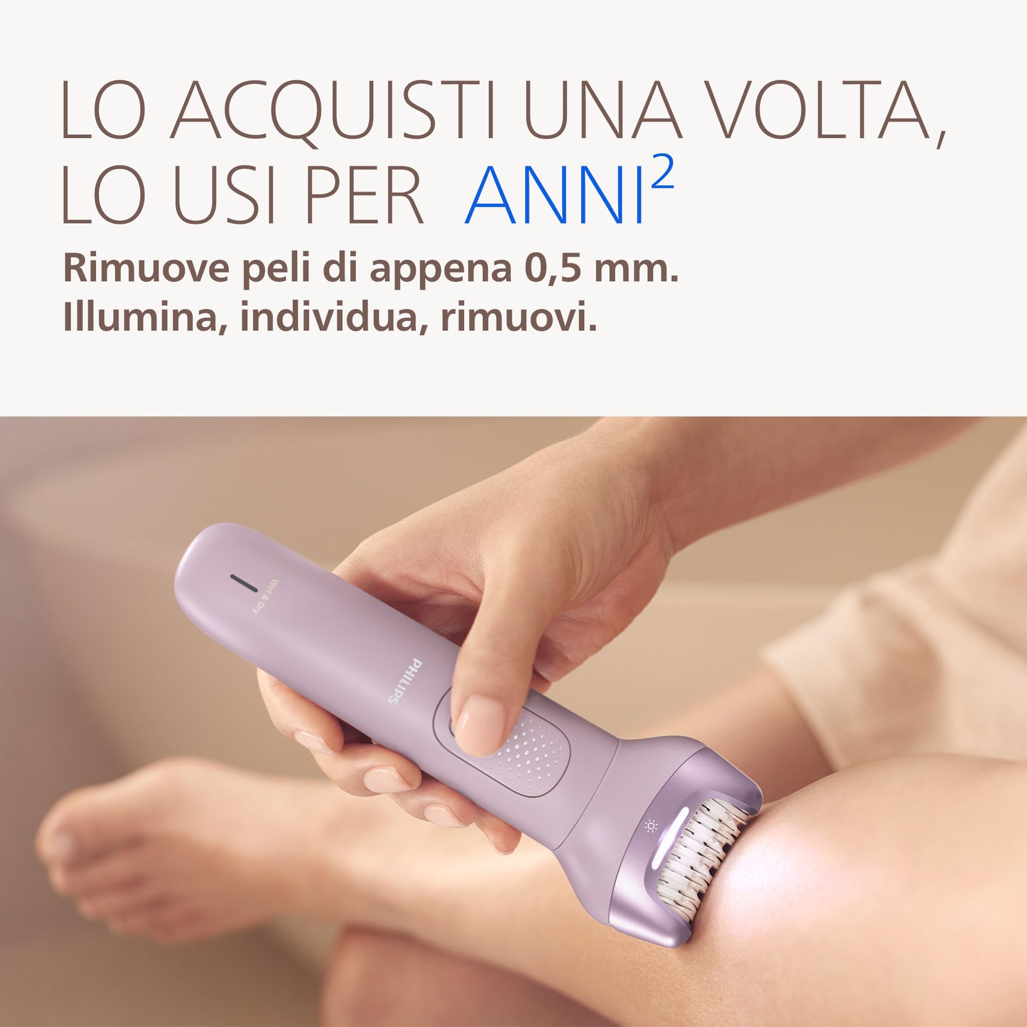 Philips Epilatore Serie 9000 - Epilatore elettrico Wet & Dry senza fili, per gambe, corpo e zona bikini, con ProGuide, 9 accessori, tra cui testina pedicure, autonomia di 60 minuti, modello BRE728/00