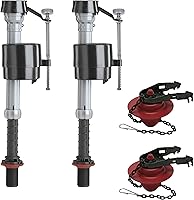 Fluidmaster K-400A-5004 Universal Toilet Fill Valve & 2-Inch Flapper Kit - Fix Running Toilets in Minutes