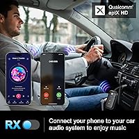 Vista 4 de Adaptador transmisor Bluetooth 5.4 de alta calidad, compatible con 2 AirPods/auriculares 2 en 1 transmisor Bluetooth receptor con aptX baja