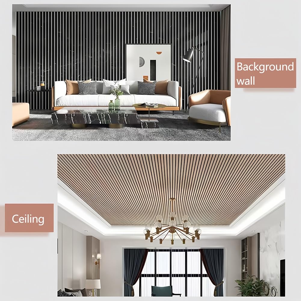 Paneles de pared autoadhesivos de espuma de PVC estriado 3D, diseño de listones de madera sintética para decoración de interiores, despegar y pegar, fácil instalación, 40 x 300 cm