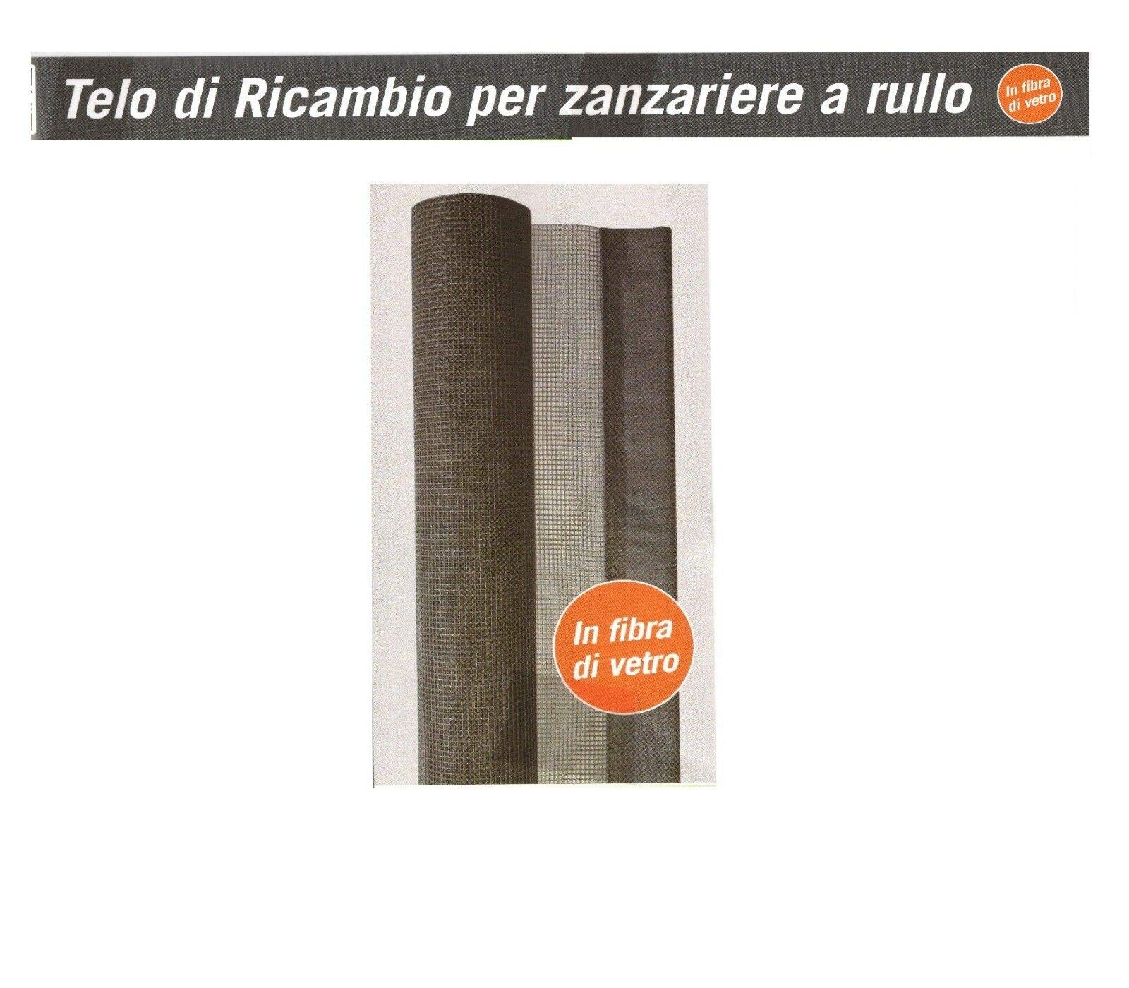 TELO RETE IN FIBRA DI VETRO DI RICAMBIO PER ZANZARIERA A RULLO 140X250 VERTICALE