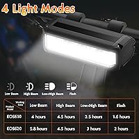 Vista 3 de High Lumens Super Bright Bike Light for Night Riding, USB Rechargeable Bicycle Headlight, Waterproof Bike Headlight, Waterproof Bike Headlight and