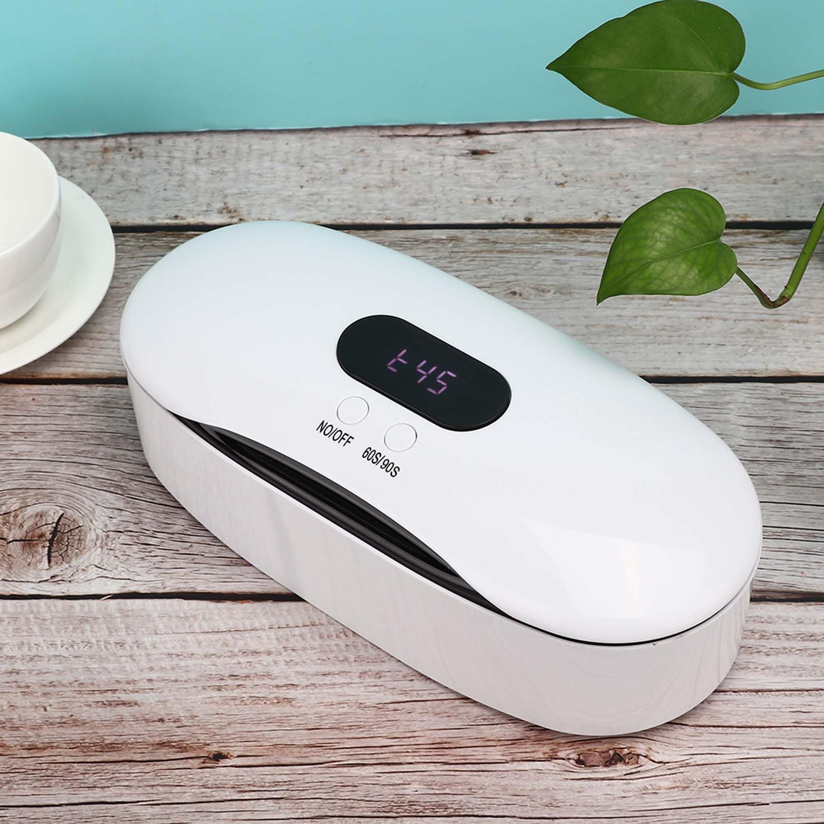Caja de Desinfectante de Luz UV Caja de Esterilizador LED UVC 60S/90S Temporizador con Carga USB para Herramientas de Arte de Uñas Manicura de Salón de Belleza Pedicura (Cable USB)