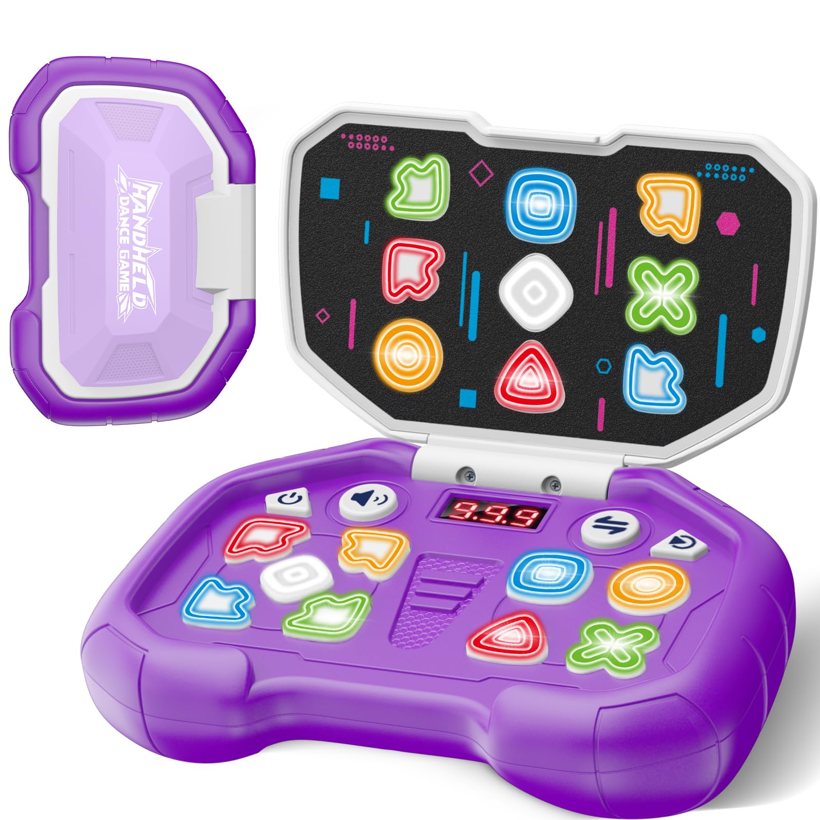 Handheld Dance Games for Kids - 4 Fun Brain & Memory & Reaction & Speed Training Pop Fidget Toys for Boys and Girls -Birthday Gifts for Age 6-12 Years Old Kids Teens Gift Ideas-W/Battery