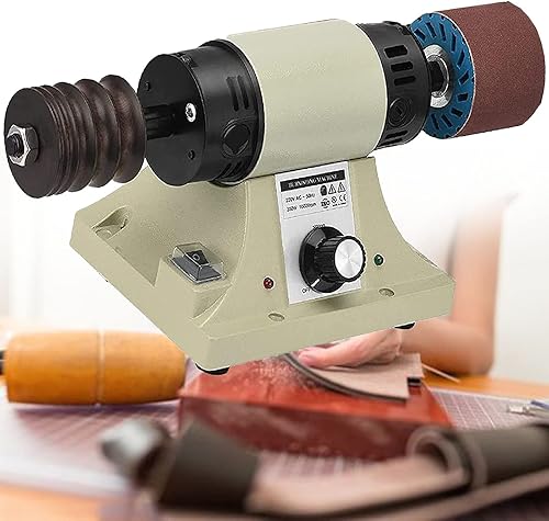Miniatura 1 de Leather Polishing Burnishing MachineLeather Edge Polishing Tool 350w Leather Edge Grinding Kit Adjustable Rosewood Grinding Head Sander Buffing Motor