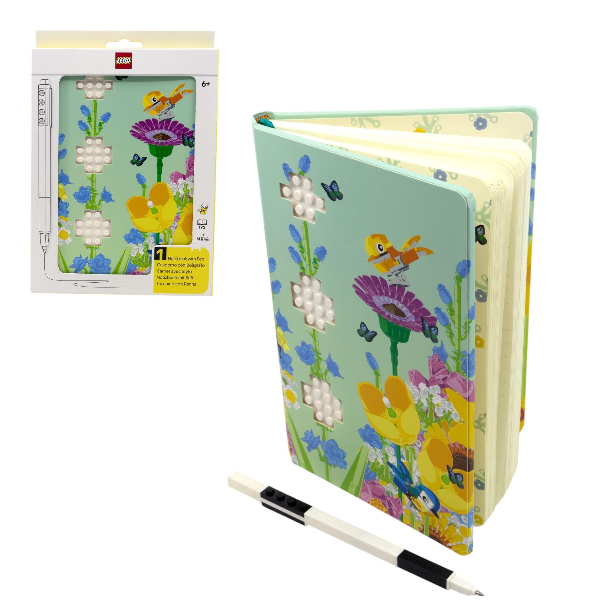 IQ LEGO Stationery Botanical Reclaim & Recycle Polka Dot Notebook with Gel Pen (53502)
