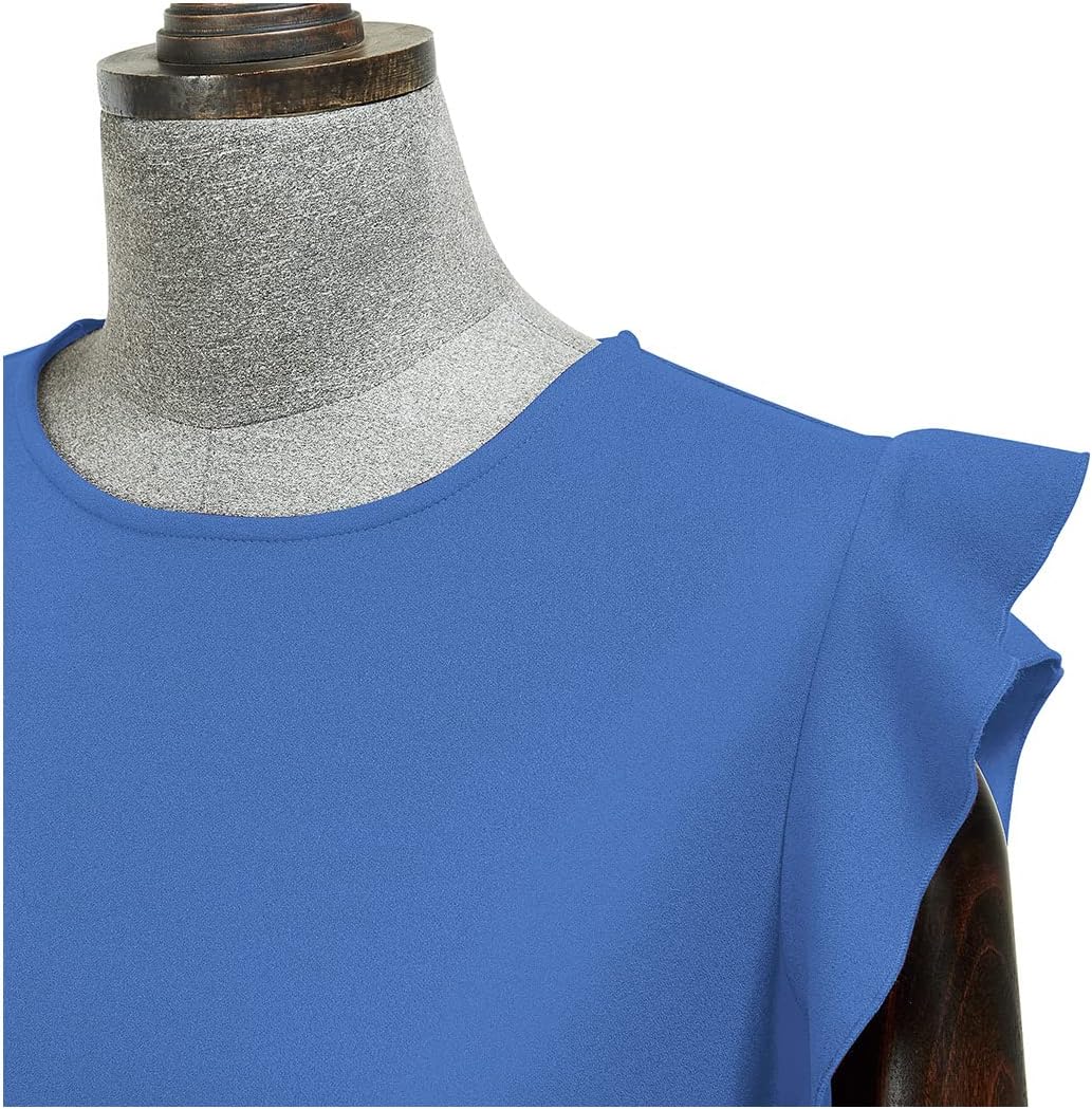 Miusol Women's Business Retro Ruffles Slim Cocktail Pencil Dress