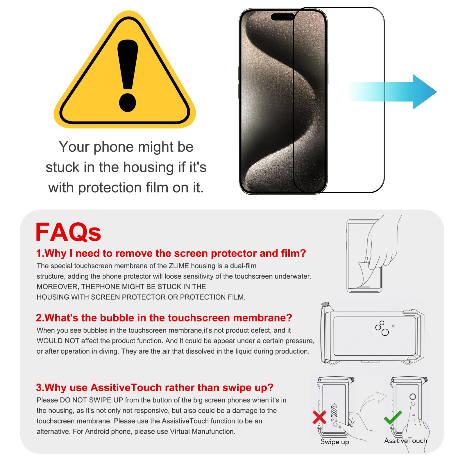 Custodia Impermeabile Smartphone IPX8 Porta Custodia Cellulare Impermeabile Universale Custodia Subacquea Sacchetto per iPhone 17 Pro 17 Air 16e 14 15 16 Pro 14 15 16 17 Pro Max Samsung S25 S24 Ultra