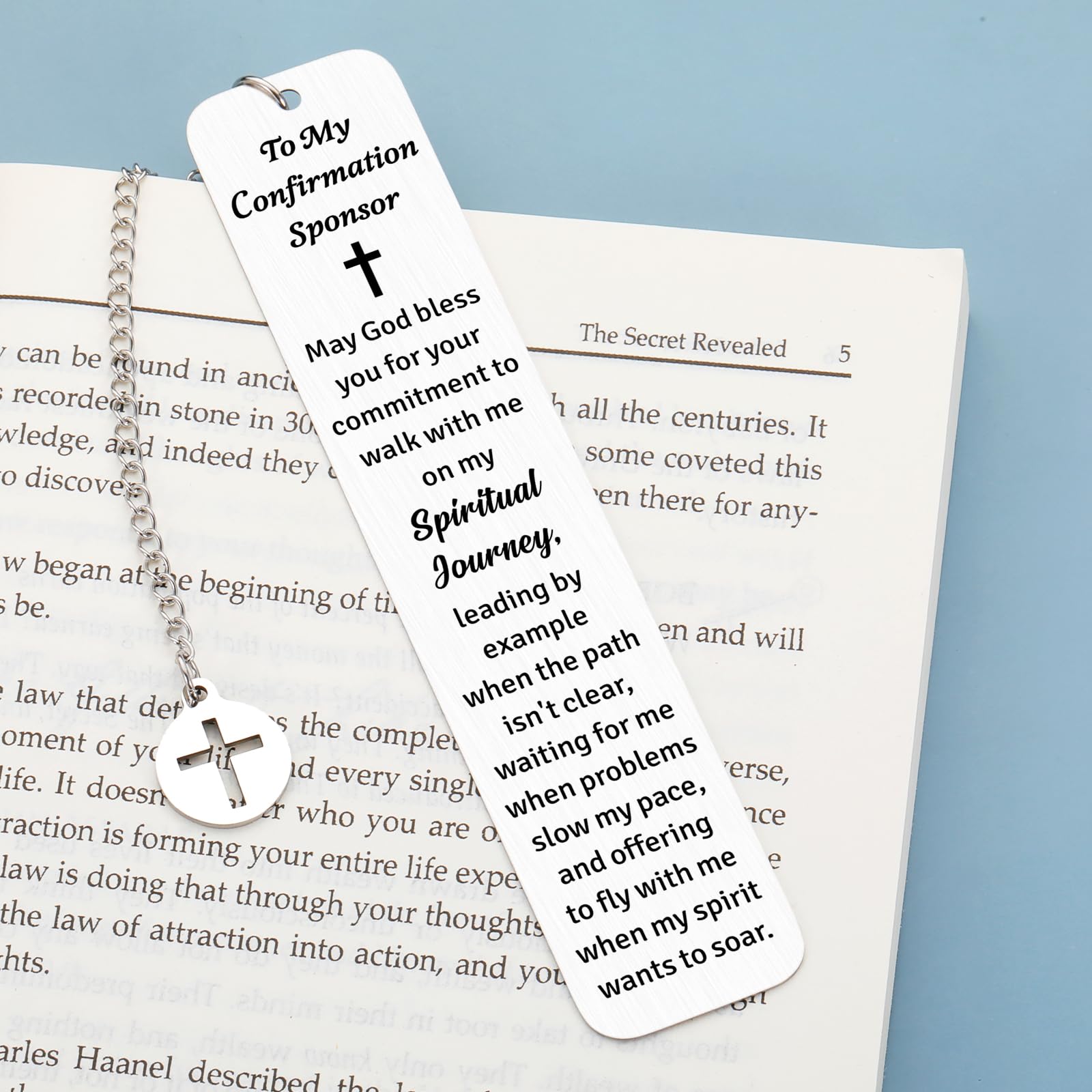 Confirmation Sponsor Gifts for Women Men Confirmation Decorations Christian Confirmation Bookmark Baptism Gifts Confirmation Gifts for Teenage Boys Girls Catholic Confirmation Sponsor Appreciation
