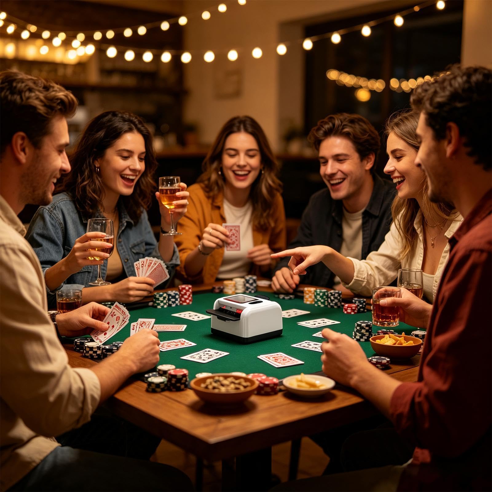 Carte da gioco Shuffle ricaricabile portatile veloce 2-Deck | Attrezzatura della Tabella del dispositivo di Shuffle per la taverna del salone del torneo del partito del club
