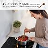 Cucharas de madera para cocinar, set de 10 utensilios de acacia | Cucharas y espátulas para revolver, mezclar, voltear y servir; mangos equilibrados ofrecen control y son suaves con ollas antiadherentes 5