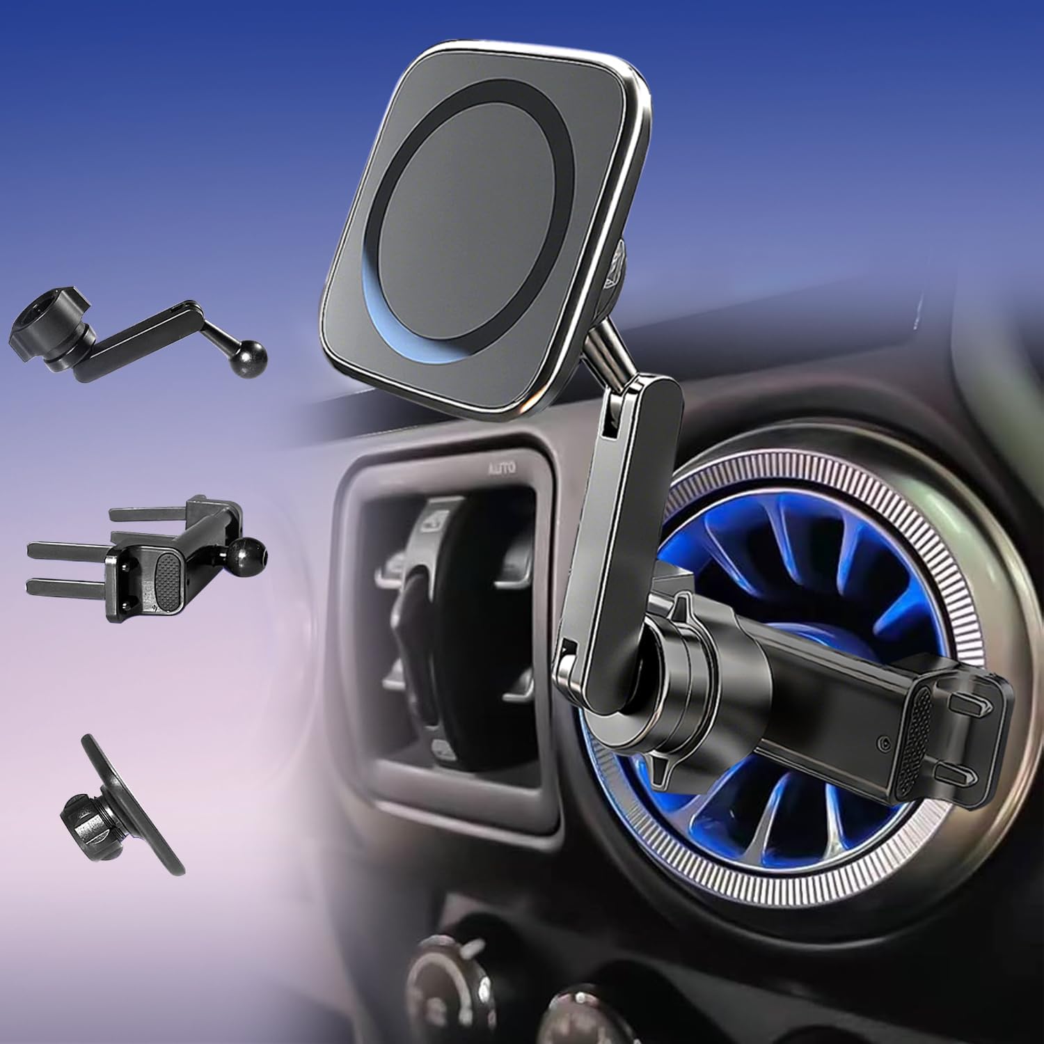 Magnetic Phone Mount for Wrangler JL Gradiator Rubicon Sahara 360° Adjustable Vent Holder | Ultra-Strong Magnet for iPhone 15/14/13 Galaxy S23/S22 Car Truck Dash Mount jee p wrangler Accessories