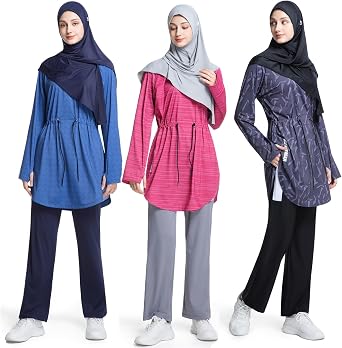 Modest Sportswear for Women, Breathable Outdoor Fitness Suits for Yoga, Running