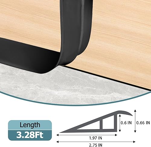 Miniatura 6 de Heonay Rampa de umbral de puerta de vinilo para puertas de 25 a 35 pulgadas de alto, rampas de umbrales para rampa de silla de ruedas, tira de